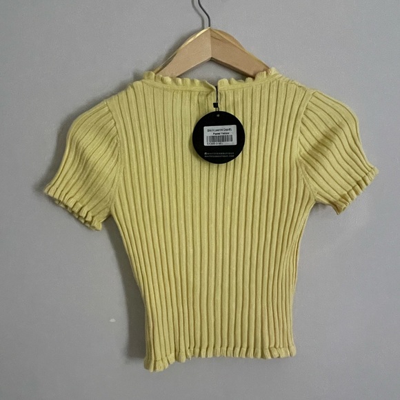 COPY - White Fox Yellow Baby Short-Sleeve Cardigan - Picture 6 of 6